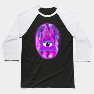 Evil Eye in Pyramid Baseball T-Shirt